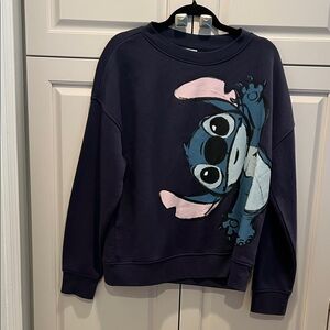 Navy Blue Stitch Sweatshirt Primark, Disney medium
